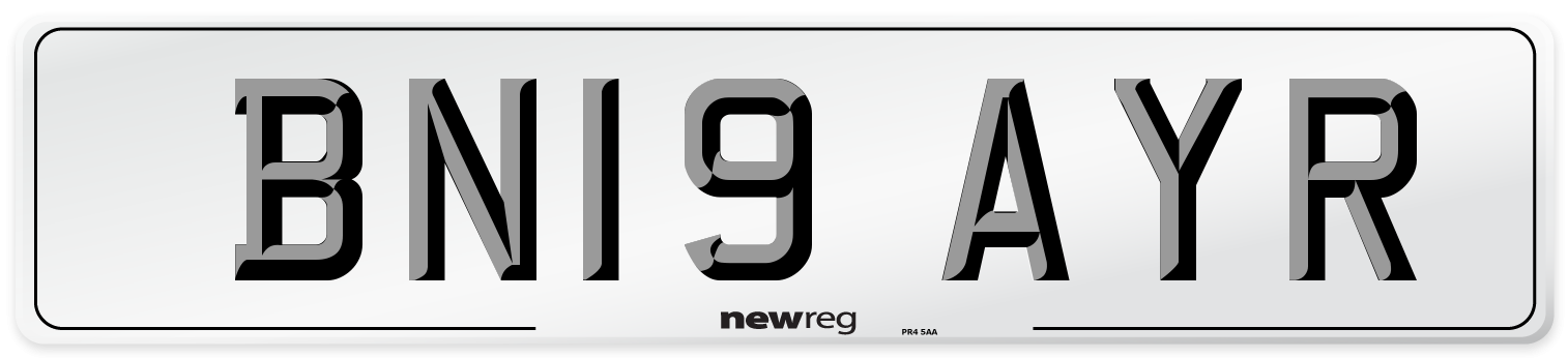 BN19 AYR Number Plate from New Reg